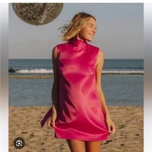 Daily drills pink mini dress